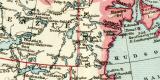 Nordamerika Alaska Karte Lithographie 1906 Original der Zeit