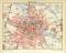 Breslau historischer Stadtplan Karte Lithographie ca. 1905