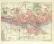 Bremen historischer Stadtplan Karte Lithographie ca. 1906