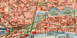 Bremen historischer Stadtplan Karte Lithographie ca. 1911