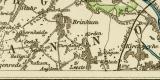 Bremen und Bremerhaven historischer Stadtplan Karte Lithographie ca. 1901