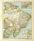 Brasilien historische Landkarte Lithographie ca. 1908