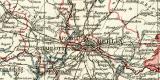 Provinz Brandenburg Provinz Sachsen Nördlicher Teil historische Landkarte Lithographie ca. 1906