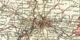 Provinz Brandenburg Provinz Sachsen Nördlicher Teil historische Landkarte Lithographie ca. 1908