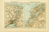 Bosporus Dardanellen Karte Lithographie 1904 Original der...