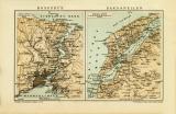 Bosporus Dardanellen historische Landkarte Lithographie ca. 1911