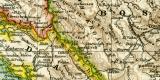 Bosnien Dalmatien Istrien Kroatien u. Slawonien historische Landkarte Lithographie ca. 1909