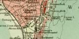 Bombay Stadtplan Lithographie 1907 Original der Zeit