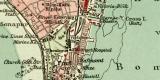 Bombay historischer Stadtplan Karte Lithographie ca. 1910