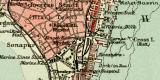 Bombay Stadtplan Lithographie 1912 Original der Zeit