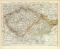 Böhmen Mähren und Österreich - Schlesien historische Landkarte Lithographie ca. 1899