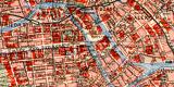 Berlin historischer Stadtplan Karte Lithographie ca. 1909