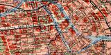 Berlin historischer Stadtplan Karte Lithographie ca. 1911