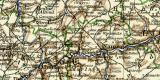 Belgien und Luxemburg historische Landkarte Lithographie...