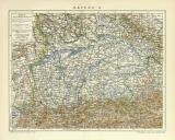 Bayern II. historische Landkarte Lithographie ca. 1912