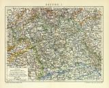 Bayern I. historische Landkarte Lithographie ca. 1912
