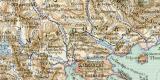Balkanhalbinsel historische Landkarte Lithographie ca. 1899
