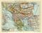 Balkanhalbinsel historische Landkarte Lithographie ca. 1912
