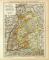 Baden Hohenzollern und Württemberg historische Landkarte Lithographie ca. 1907