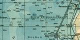 Atlantischer Ocean Karte Lithographie 1906 Original der Zeit