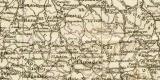 Frankreich historische Landkarte Lithographie ca. 1900