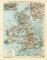 Die Schiffahrtsstrassen in Grossbritannien und Irland historische Landkarte Lithographie ca. 1902