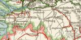 Die Schiffahrtsstrassen in Belgien und den Niederlanden historische Landkarte Lithographie ca. 1907