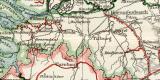 Die Schiffahrtsstrassen in Belgien und den Niederlanden historische Landkarte Lithographie ca. 1908