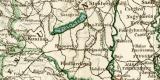 Die Schiffahrtsstrassen in Österreich-Ungarn historische Landkarte Lithographie ca. 1902
