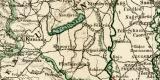 Die Schiffahrtsstrassen in Österreich-Ungarn historische Landkarte Lithographie ca. 1905