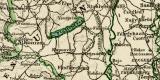 Die Schiffahrtsstrassen in Österreich-Ungarn historische Landkarte Lithographie ca. 1908