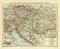Die Schiffahrtsstrassen in Österreich-Ungarn historische Landkarte Lithographie ca. 1912